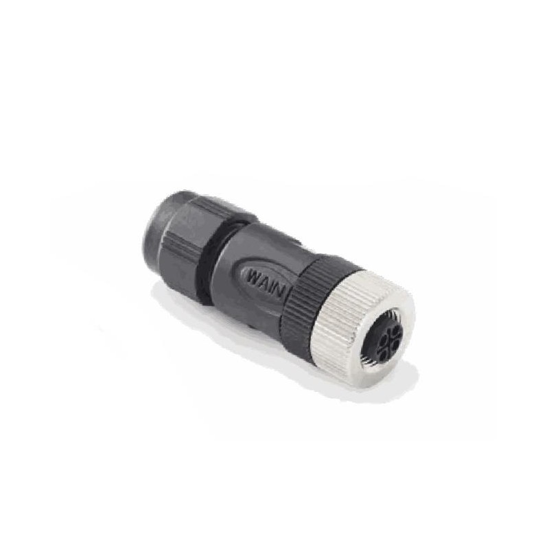 Connecteur femelle M12, 3 pol., S Encoding IP67, 3.6A, non-blindé